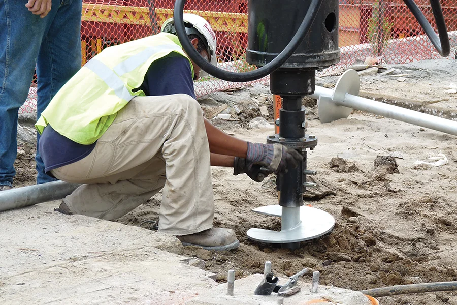 Helical Pier Installation in Half Moon, NC