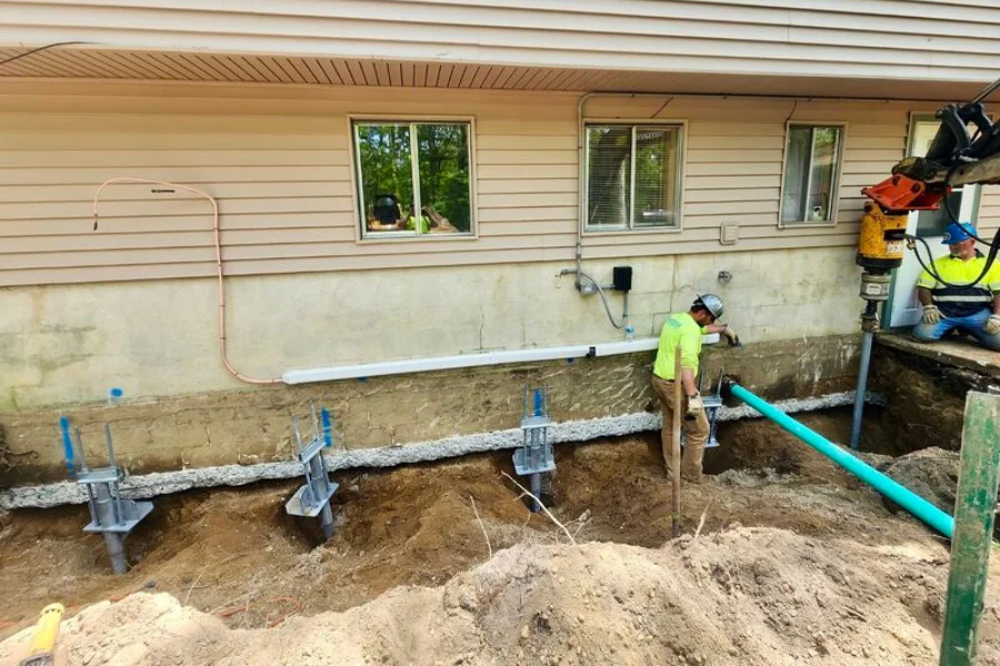 Helical Pier Installation in Half Moon, NC
